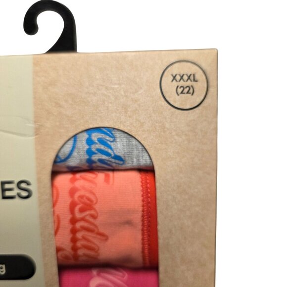 No Boundaries Size XXXL 20 Cotton Thong Panties Days of the Week 7 Pack - Picture 6 of 7